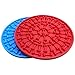 Minli 2pcs Dog Lick Pad, Absorbable Slow Feeders, Distraction Device ,Powerful Suction cups on the back，Training-Just Add Peanut Butter(Red &Blue)