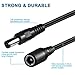 SIOCEN 5.5mm x 2.1mm Extension Cord,DC 12v Power Supply Adapter for CCTV Security Camera Surveillance Indoor Wireless IP Camera Dvr Standalone LED Strip,Car,12 Volt Male to Female Plug Cable 10ft