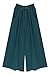 Jusfitsu Women's Elastic Waist Wide Leg Casual Palazzo Capri Culottes Pants Plus Size