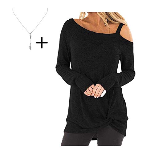 Blouse Tops for Women, Sttech1 Women Fashion Comfy Loose Long Sleeve O-Neck Casual Solid T-Shirt