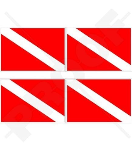 4 Stück Belgien SCUBA DIVING Flaggen-Aufkleber – 50x38 Mm, Wetterfest, Für Auto, Helm & Mehr