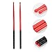 5A Nylon Drum Sticks for Drum Set Lightweight Durable Plastic Exercise ANTI-SLIP Handles Drumsticks Musical Instrument Percussion Accessories Red