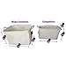 Magic Solutions New Canvas Storage Bin, Toy Organizer (2 Stickers Included) - Large Enough for Baby and Dog Toys, Clothing, Best as Kids Toy Box, Laundry Hamper and Nursery Organizer (White/Ivory)