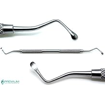 dental curette double scalers curettes lucas spoons 4mm surgical bone ended instruments