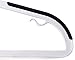 Popular Design Products 50 pc Premium Quality Easy-On Clothes Hangers - White with Black Non-Slip Pads - Space Saving Thin Profile - for Shirts, Pants, Blouses, Scarves – Strong Enough for Coats