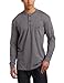 Wrangler RIGGS Workwear Men’s Long Sleeve Henley, Charcoal Gray, X-Large Tall