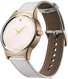 Alcatel TCL MOVETIME Smartwatch Oro con Lederbracelet Blanco