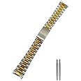 TOMIYOY Curved End 18MM 19MM 20MM Brush Polish Solid Stainless Steel President Watch Strap Band bracelet Fit For Rlx Skx Mechanical watch