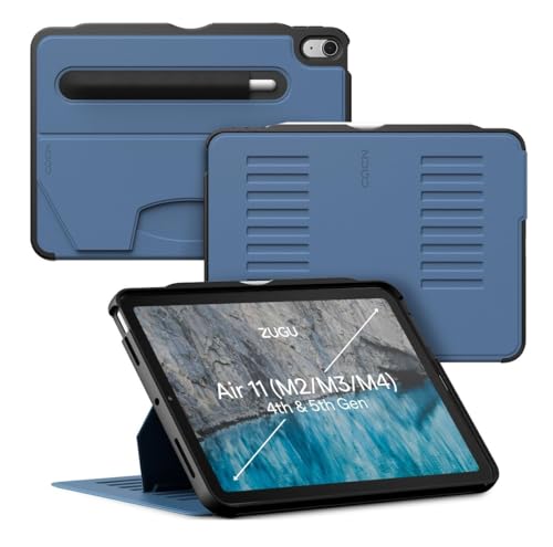 ZUGU CASE for iPad Air 11 (M4 2026/M3 2025/M2 2024) iPad Air 5&4 10.9 (2022/2020) Protective Cover, Wireless Apple Pencil Charging, Convenient 8-angle Magnetic Stand & Auto Sleep/Wake [Slate Blue] — image 1