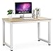 Tribesigns Computer Desk, 47 inch Modern Simple Office Desk Computer Table Study Writing Desk for Home Office, Light Walnut
