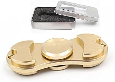 Fidget Hand Spinner Toy Copper 360 Spinners EDC ADHD Focus Stress Anxiety Relief (Golden)