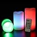 Mooncandles - Vanilla Scented Wax Candles with Colour Changing Remote Control (4'', 5'', 6'' inch Candles)