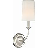 Crystorama Libby Langdon Sylvan 1 Light Polished Nickel Sconce