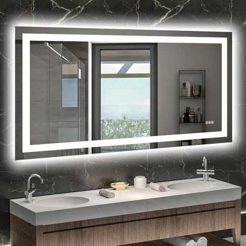 Hivone LED Bathroom Mirror Anti-Fog Dimmable Lights