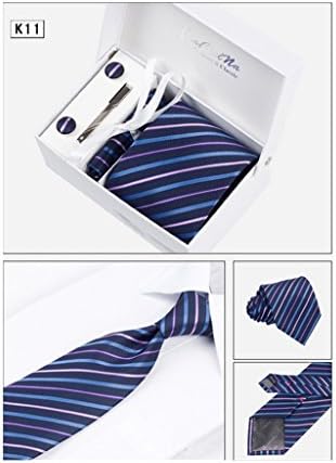 5-piece Men's Silk Neckties Formal Business Tie Hanky Cufflinks Pocket Squares Set