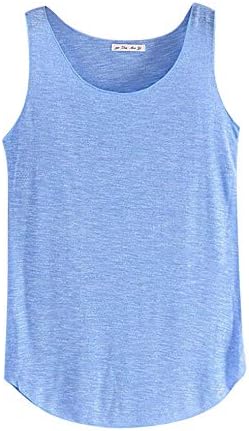 CofeeMo Sleeveless Solid Color Ladies Tank Tops, Thin Bamboo Cotton Comfortable Vest
