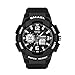 SMAEL Women's Sport Wrist Watch Quartz Dual Movement with Analog-Digital Display Watches for Women (Black)