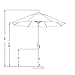 California Umbrella GSCUF908117-F13 9' Round Aluminum Fiberglass Rib Market Patio Umbrella, Bronze Pole, Red