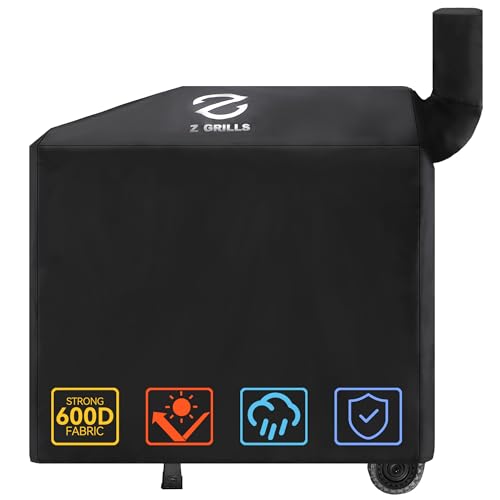 Z GRILLS Pellet Grill Cover 49 Inch | Official Genuine | Upgraded 600D Polyester, Heavy Duty, Waterproof, Weather Resistant Grill Cover for 450 Series, 550B2, 550B4 Smoker (EXL. 550A, 550B, 550C) Image