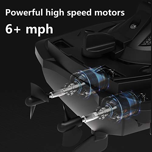 Sanwillco Velocity RC Boat Remote Control Motorboat for Pools and Lakes, 6+ mph 2.4 GHz Racing Boats for Kids and Adults, Improved Waterproof Design, Gifts for Boys Girls with Water Sensing