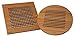 Totally Bamboo Lattice Trivets, 2 Piece Set, Round and Square Bamboo Trivets
