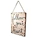 Follow Your Heart Hanging Wooden Heart Hanging Sign Plaque for Valentine's Day Wedding Bedroom livingroom Dining Room