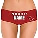 Cute Property of Custom Name: Low-Rise Underwear Red