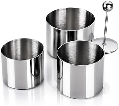 Los anillos de cocina del molde de la torta del molde de la torta de los cortadores redondos con el empujador 304