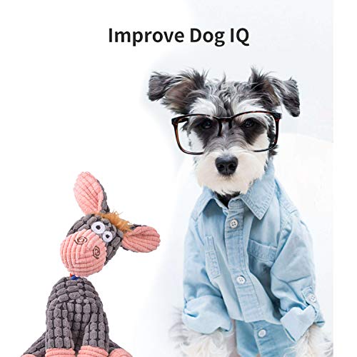 Nocciola 6 Pack Dog Squeaky Toys Three no Stuffing Toy and Three Plush Pet Toys with Stuffing for Small Medium Large