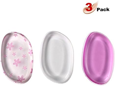 3 Pack Silicone Makeup Sponge Liquid Foundation BB Cream Silicone Blender Face Powder Applicator Beauty Make up Tools Easy to Clean and More Hygienic