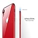 RANVOO Clear iPhone XR Case, Soft Silicone Cover with Red Electroplated Bumper Thin Slim Fit Case for iPhone XR 6.1 Inch (2018), Crystal Red