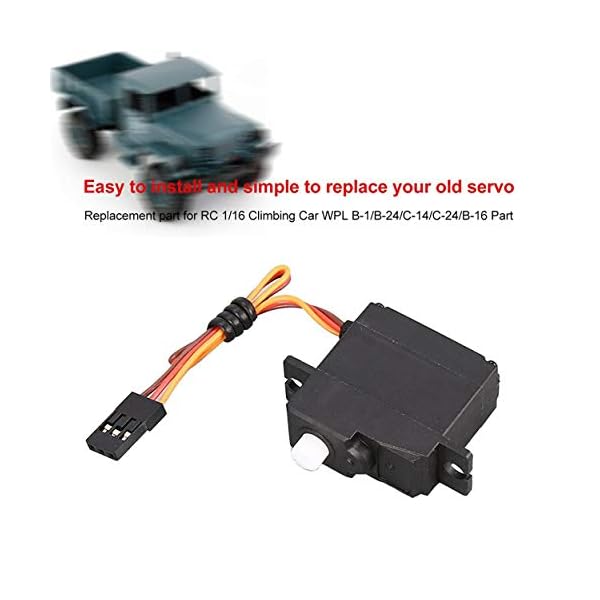 Lodenlli RC-Lenkservo für RC 1/16 Kletterwagen WPL B-1 / B-24 / C-14 / C-24 / B-16 Ersatzteilzubehör für LKW-Teile – Bild 4