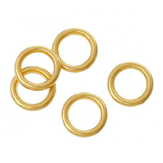 200 x Gold Plated Round Soldered Closed 14mm Metal Jump Rings Connector Findings for Jewellery Crafts