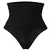 FIRSTLIKE Women Waist Cincher Girdle Tummy Slimmer Sexy Thong Panty Shapewear Black