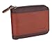 Admetus Men's Genuine Leather Short Zip-around Bifold Wallet Exquisite box Christmas Gift6 (Brown2)