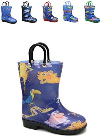 Storm Kidz Kids Boys Printed Rainboots, Animal Print Big Kid 5