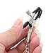 Six Styles Accessories Clamps Double Heads with Chain and Free Jewelry Bag (C Silver)