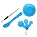 Mintbon 4PCS DIY Facial Mask Bowl Brush Spoon Professional Tools for DIY Mask Blue