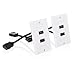 Cable Matters 2-Pack 2-Port HDMI Wall Plate in White (4K UHD, ARC, and Ethernet pass-thru support)