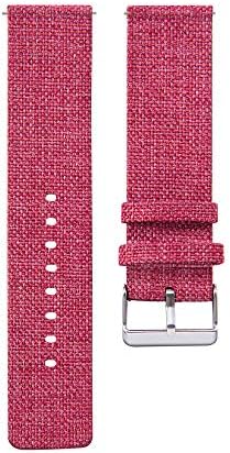 Liqiqi For Samsung Galaxy Watch Strap Replacement Woven Fabric Accessories Breathable Wristband for Samsung Galaxy Smart Watch (Red, 46mm)