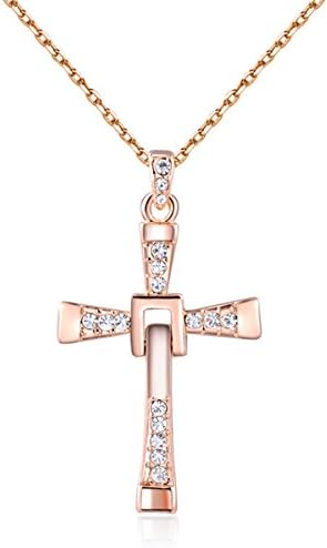 Swarovski Elements Movie Fast and the Furious Cross AAA Zircon Pendant Necklace