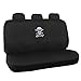 White Grey Skull Low Back Seat Covers Bench Seat Cover