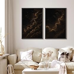 MUDECOR Framed Canvas Print Wall Art Set Golden