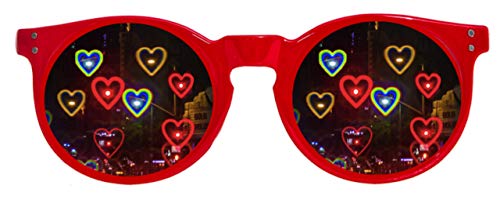 HI-LITES Special Effect Glasses-HEART Effect Lenses (Red) - Designer Style - Thumbnail 4