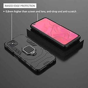 TANYO Custodia per cellulare + pellicola proteggi schermo per OPPO Reno4 Z 5G, in TPU/PC resistente agli urti [staffa a… - immagine 5