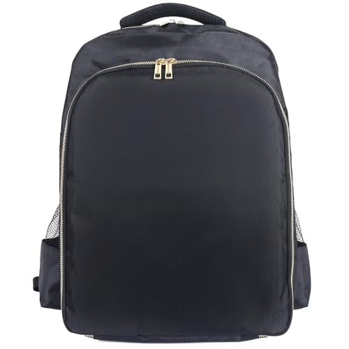 Barber Travel Backpack (Black, 17.7 x 12.6 x 7.5 inches), Air Cushion Design, Waterproof, High Capacity for Clippers and Supplies