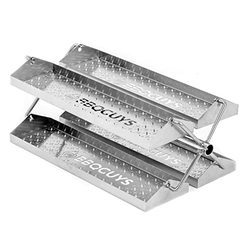 BBQGuys Signature Rib Rotisserie Rotating BBQ Grill Trays BBQRRW