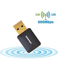 COMFAST   inalámbrico adaptador WiFi, 11 ac de doble correa 2.4 G 5G USB WiFi adaptador con doble antenas de alta ganancia externo para Windows 7 8 8.1 10 XP, Mac OS 10.11 10.10 10,9 10,8 10,7 10,6...