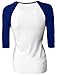 TL Women's 3/4 Sleeve or Short Sleeve Stretchy Raglan Baseball T-shirt Top