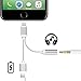 2 in 1 Lightning Adapter for iPhone 7 / 7 Plus, Comoxi Lightning Charger and 3.5mm Earphone Stereo Jack Cable Adapter [No Music Control] for iPhone 7/7 Plus/6s/6/5s/5 (Silver2)